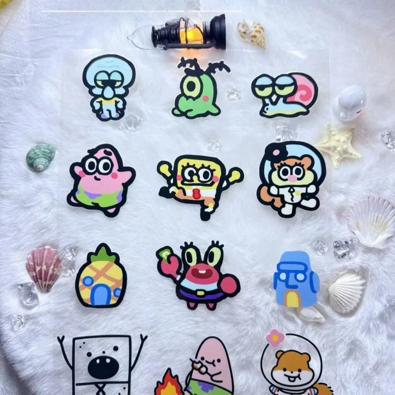Laptop Accessories Case - 귀여운 스폰지밥 스티커, 방수 및 자외선