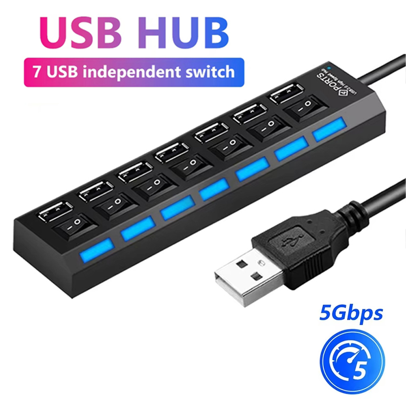 Laptop Accessories For Office - 노트북 컴퓨터 액세서리용 7 포트 USB