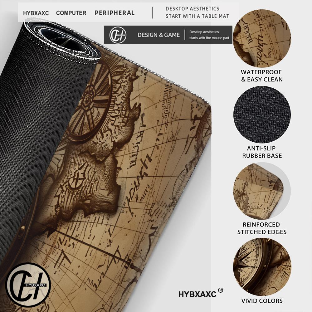 HYBXAXC 빈티지 스팀펑크 나침반 디자인 마우스패드 - Laptop Accessories Design 리뷰 및 가격