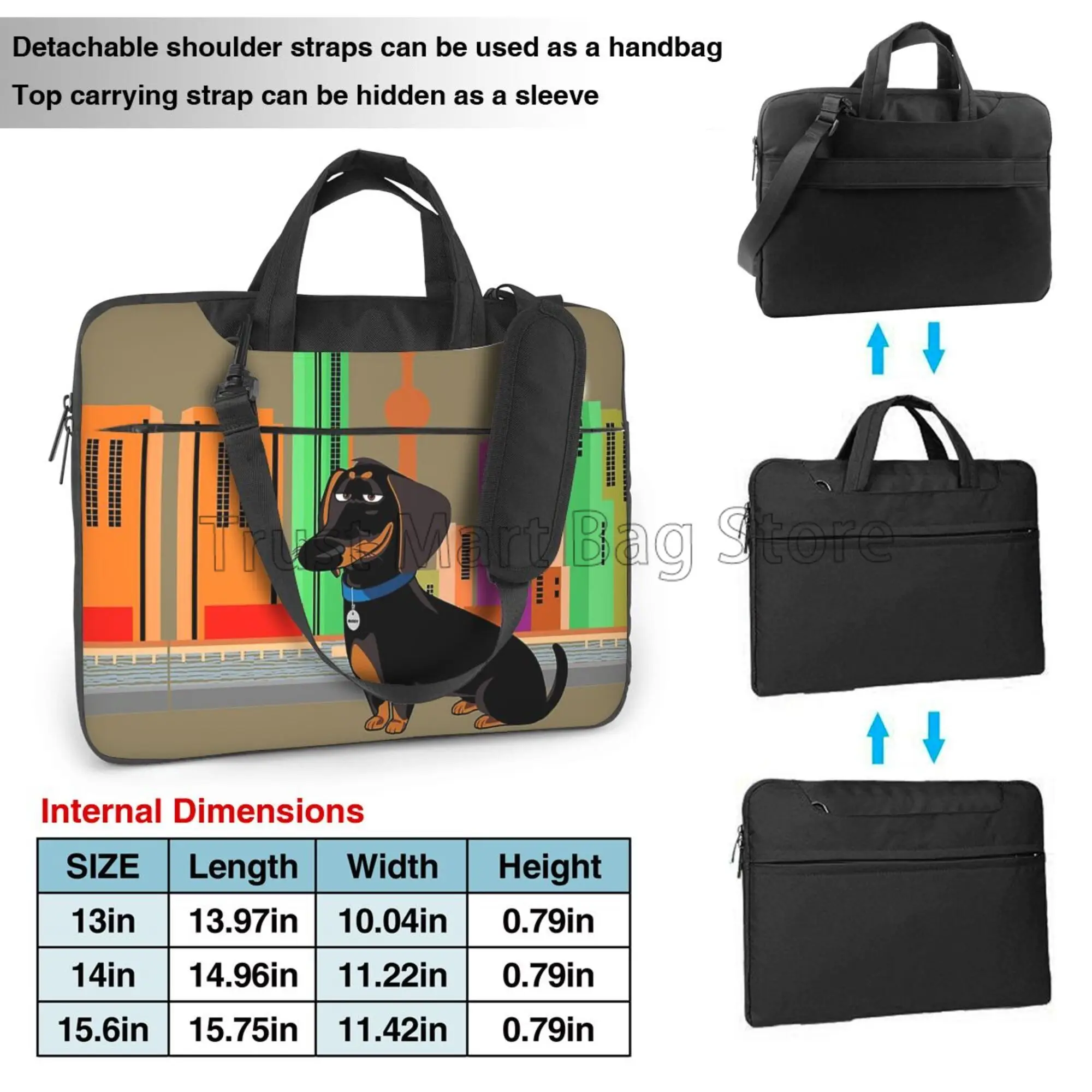 귀여운 닥스훈트 프린트 노트북 운반 가방 케이스 노트북 - Laptop Accessories Case 리뷰 및 가격