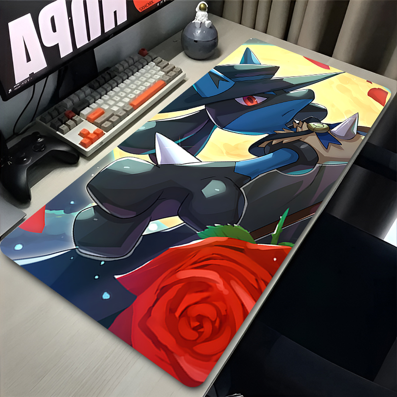 마우스 패드 멋진 애니메이션 P-포켓몬 루카리오 마우스 - Laptop Accessories For Office 리뷰 및 가격