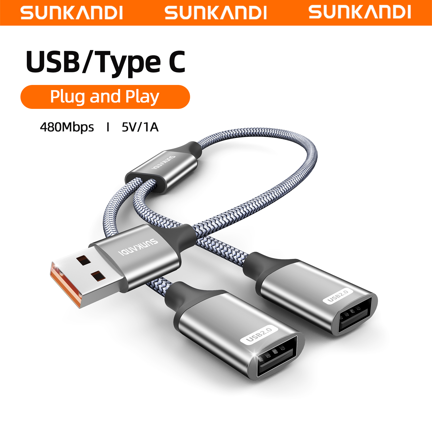 SUNKANDI USB A 스플리터, USB 2.0 A - Laptop Accessories Women 리뷰 및 가격
