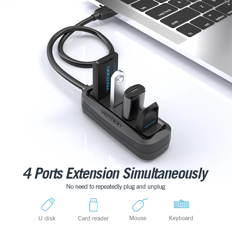 Vention USB 2.0 허브 4 포트, Lenov - Mac Laptop Accessories 리뷰 및 가격