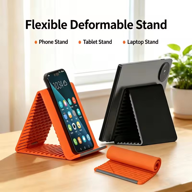 유연하고 접이식인 실리콘 폰 홀더, 휴대용 조절식 다각 - Laptop Accessories For Office 리뷰 및 가격