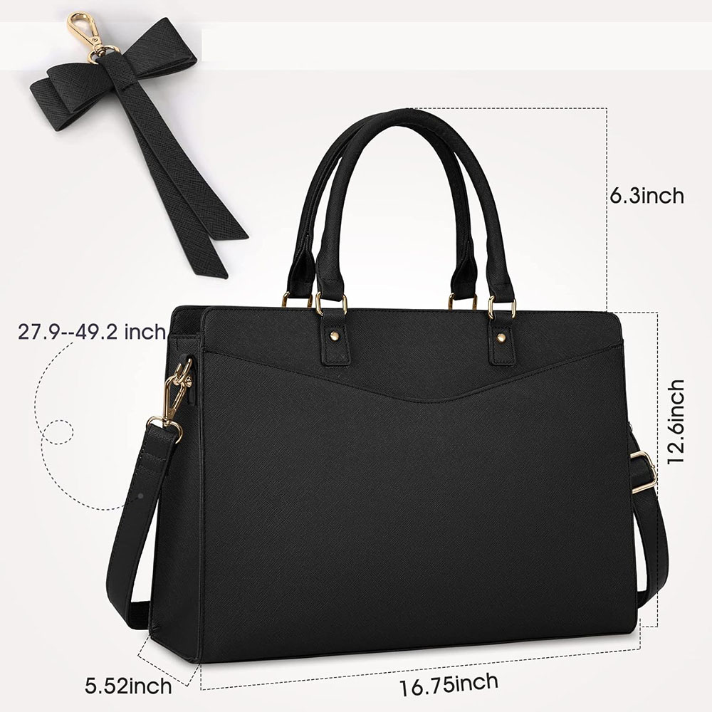 여성용 노트북 가방 15.6인치 PU 가죽 노트북 토트 - Laptop Accessories Women 리뷰 및 가격