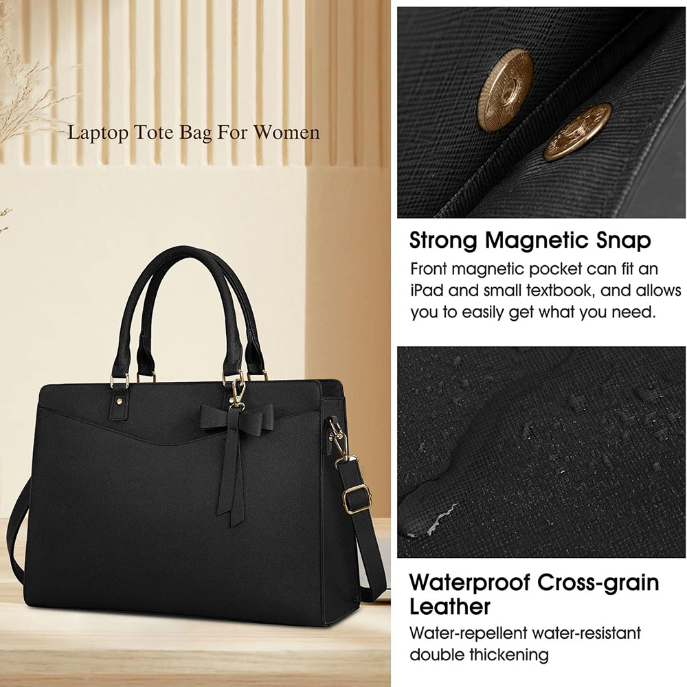 여성용 노트북 가방 15.6인치 PU 가죽 노트북 토트 - Laptop Accessories Women 리뷰 및 가격