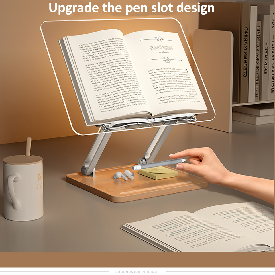 가벼운 투명 아크릴이 포함된 나무 독서대 다기능 리프팅 - Laptop Accessories For Office 리뷰 및 가격