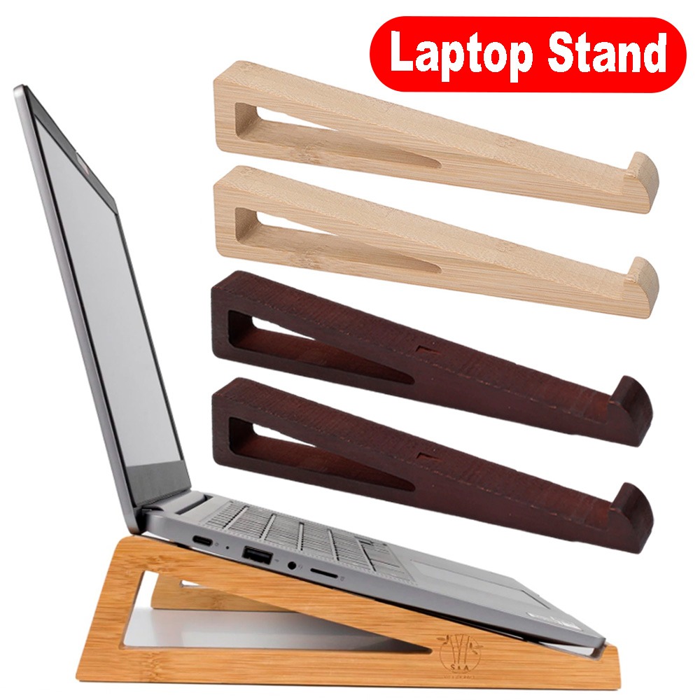 휴대용 접이식 나무 노트북 스탠드-인체공학적 각도 조절 - Laptop Accessories Design 리뷰 및 가격