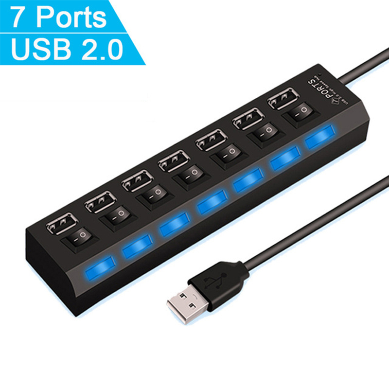 노트북 컴퓨터 액세서리용 7 포트 USB 2.0 허브  - Laptop Accessories For Office 리뷰 및 가격