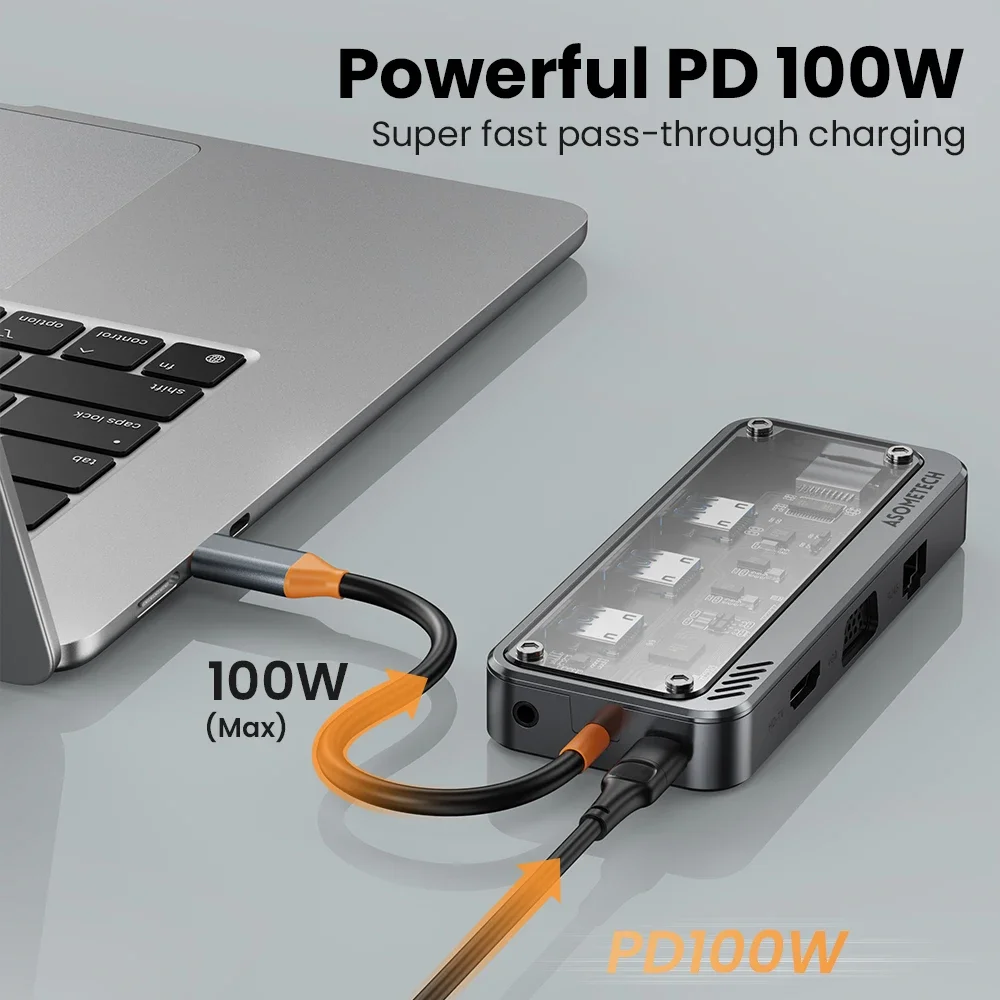 10 In 1 허브 Usb 3.0 유형 C-HDMI 호 - Mac Laptop Accessories 리뷰 및 가격