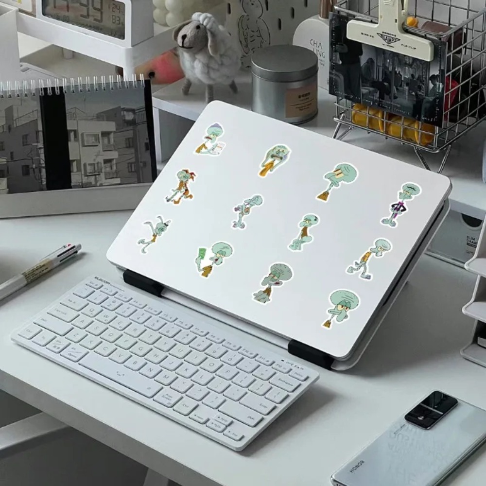 60개 스폰지밥 스퀴디워드 텐탈클스 장식 스티커 (노트 - Laptop Accessories Case 리뷰 및 가격